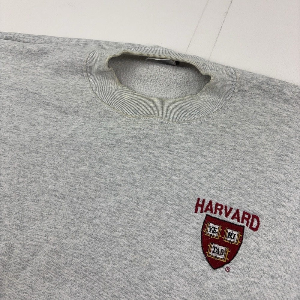 Vintage Harvard University Sweatshirt Mens XL Gray Crewneck Pullover Fleece
